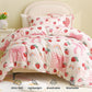 JOLLYVOGUE Kids Duvet Cover Set Twin/Twin XL, Pink Bowknot, 2-Piece