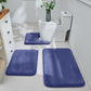 HUXMEYSON 3-Piece Memory Foam Bathroom Rug Set, Black