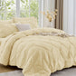 Sasttie Twin Comforter Set, 5-Piece Bed in a Bag, Pintuck Bedding Sets for All Season, Includes Comforter, Flat Sheet, Fitted Sheet, Pillowcase and Pillowsham, Baby Pink