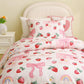 JOLLYVOGUE Kids Duvet Cover Set Twin/Twin XL, Pink Bowknot, 2-Piece