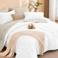 MUXHOMO Queen Comforter Set with Sheets Brown - 7 Pieces Bed in a Bag