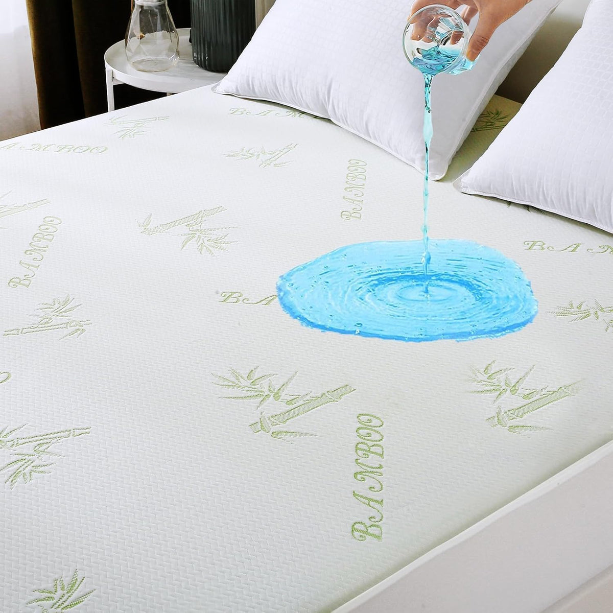 Queen Mattress Protector, 100% Waterproof Mattress Cover Queen Size Bed