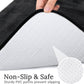 HUXMEYSON 3-Piece Memory Foam Bathroom Rug Set, Black