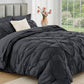 JOLLYVOGUE Twin Comforter Set 5 Pieces - Bed in a Bag Twin for All Season, Pintuck Bedding Comforter Sets with Comforter, Flat Sheet, Fitted Sheet and Pillowcases & Shams, Beige