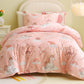 JOLLYVOGUE Kids Duvet Cover Set Twin/Twin XL, Pink Bowknot, 2-Piece