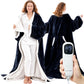 JOLLYVOGUE Wearable Heated Blanket - Heating Electric Blanket with Sleeves & Foot Pocket, Heated Throw for Adult, Birthday Gifts with 7 Heat Settings & Fixed 4h Auto Shut-Off (50 * 70 Inch, Blue)