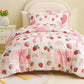 JOLLYVOGUE Kids Duvet Cover Set Twin/Twin XL, Pink Bowknot, 2-Piece