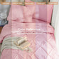 Sasttie Twin Comforter Set, 5-Piece Bed in a Bag, Pintuck Bedding Sets for All Season, Includes Comforter, Flat Sheet, Fitted Sheet, Pillowcase and Pillowsham, Baby Pink