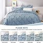 JOLLYVOGUE Comforter Set, Pintuck Light Blue/Ivory Bed in a Bag Comforter Set for Bedroom, Bedding Comforter Sets with Comforter, Sheets, Bed Skirt, Ruffled Shams & Pillowcases