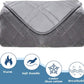 Reversible Weighted Blanket 48''x72'' 15lbs for Adults, Warm Short Plush and Cool Tencel Fabric Double-Sided Weighted Blanket for All Season Use - Carry Bag Included