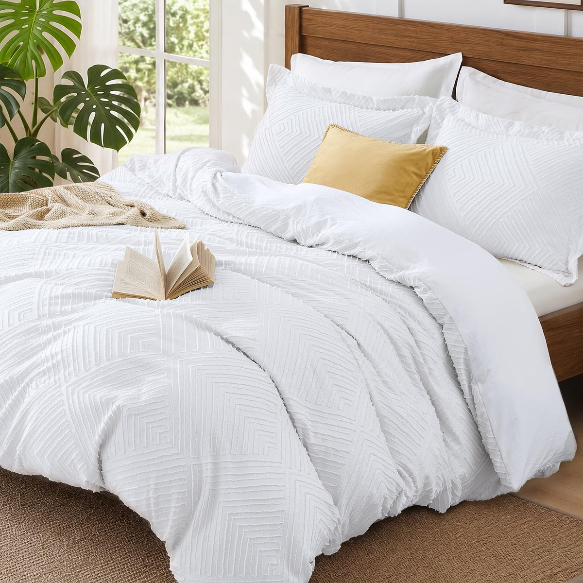 JOLLYVOGUE Twin/Twin XL Duvet Cover, 2-Piece, Soft Pre-Washed Microfiber