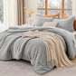 MUXHOMO Beige Twin/Twin XL Comforter Set, All Season Ultra Soft Down Alternative Bedding - 2 Piece Lightweight Bed Set Includes 1 Comforter (68"x88") and 1 Pillow Shams (20"x26")