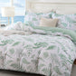 JOLLYVOGUE Floral Duvet Cover Full, 3Pcs Reversible Beige Duvet Cover Set