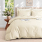 JOLLYVOGUE Brown Queen Comforter Set, 7 Pieces Gingham Bed in a Bag