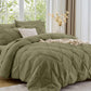 Sasttie Twin Comforter Set, 5-Piece Bed in a Bag, Pintuck Bedding Sets for All Season, Includes Comforter, Flat Sheet, Fitted Sheet, Pillowcase and Pillowsham, Baby Pink
