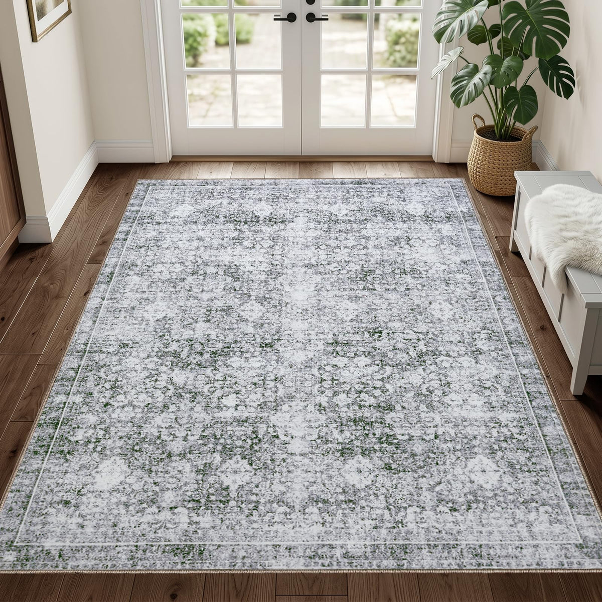 Sasttie 8x10 Area Rugs, Ultra-Soft Washable Rug for Living Room, Beige