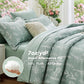 MUXHOMO Sage Green TwinXL Comforter Set, Elegant Floral Print Bed in a Bag 5 Pieces, Ultra Soft & Breathable Reversible Botanical Pattern Bedding Set with Comforter, Sheets, Pillowcase, and Sham