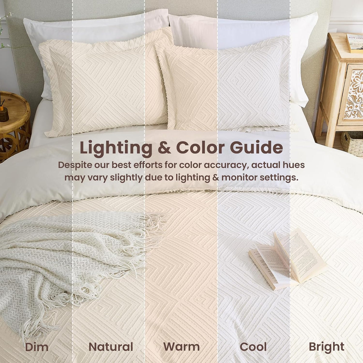 JOLLYVOGUE Twin/Twin XL Duvet Cover, 2-Piece, Soft Pre-Washed Microfiber