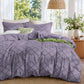 Boho Duvet Cover Set Queen Size, Tufted Embroidery Bedding, 3 PCS, Beige