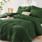 HYMOKEGE Full Size Comforter Sets Seersucker 7 Pieces, All Season Luxury Bed in a Bag for Bedroom, Bedding Set with Comforters, Sheets, Pillowcases & Shams, Dark Grey