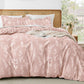 MUXHOMO Duvet Cover Twin/Twin XL Size, 2-Piece Beige Leaves Bedding Set