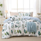 MUXHOMO Duvet Cover Twin/Twin XL Size, 2-Piece Beige Leaves Bedding Set