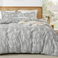 MUXHOMO Duvet Cover Twin/Twin XL Size, 2-Piece Beige Leaves Bedding Set