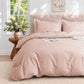 JOLLYVOGUE Brown Queen Comforter Set, 7 Pieces Gingham Bed in a Bag