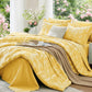 MUXHOMO Sage Green TwinXL Comforter Set, Elegant Floral Print Bed in a Bag 5 Pieces, Ultra Soft & Breathable Reversible Botanical Pattern Bedding Set with Comforter, Sheets, Pillowcase, and Sham