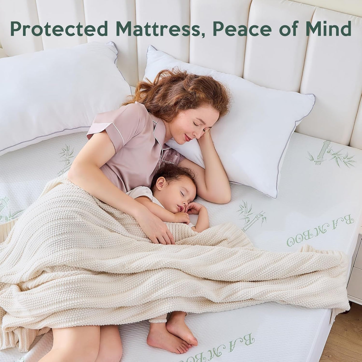 MUXHOMO Twin Mattress Protector Waterproof, Mattress Cover Twin Size Bed, Cooling and Breathable Bed Pad Cover, Deep Pocket 8"-21"