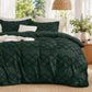 Boho Duvet Cover Set Queen Size, Tufted Embroidery Bedding, 3 PCS, Beige
