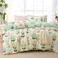 MUXHOMO Duvet Cover Twin/Twin XL Size, 2-Piece Beige Leaves Bedding Set