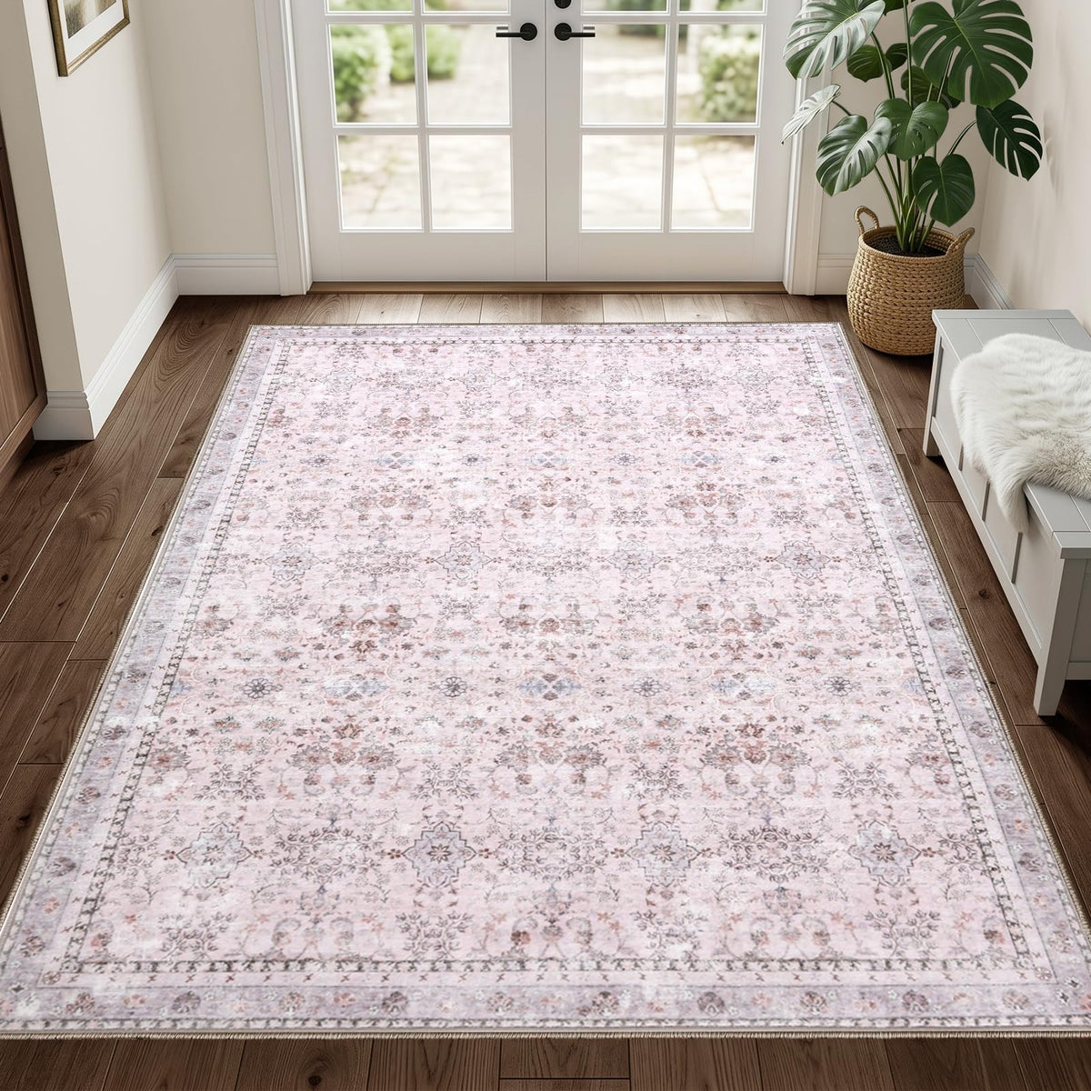 Sasttie 8x10 Area Rugs, Ultra-Soft Washable Rug for Living Room, Beige