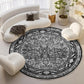 OPPODREAM Vintage Blue Area Rugs 5x7, Washable Rug for Living Room