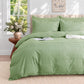 JOLLYVOGUE Brown Queen Comforter Set, 7 Pieces Gingham Bed in a Bag