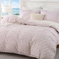 JOLLYVOGUE Floral Duvet Cover Full, 3Pcs Reversible Beige Duvet Cover Set