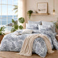 MUXHOMO Sage Green TwinXL Comforter Set, Elegant Floral Print Bed in a Bag 5 Pieces, Ultra Soft & Breathable Reversible Botanical Pattern Bedding Set with Comforter, Sheets, Pillowcase, and Sham