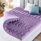 MUXHOMO 2 Inch 7-Zone Twin Mattress Topper, Egg Crate Memory Foam Mattress Topper Twin Size for Back Pain, Lavender Gel Infused Bed Pad, CertiPUR-US and Oeko-TEX Certification (38"×75")