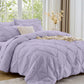 Sasttie Twin Comforter Set, 5-Piece Bed in a Bag, Pintuck Bedding Sets for All Season, Includes Comforter, Flat Sheet, Fitted Sheet, Pillowcase and Pillowsham, Baby Pink