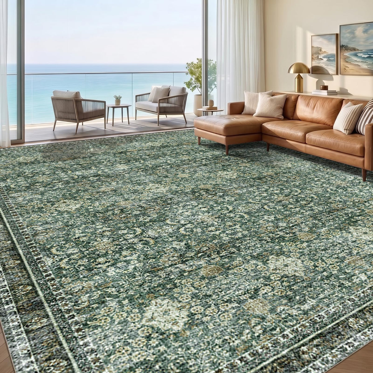Sasttie 8x10 Area Rugs, Ultra-Soft Washable Rug for Living Room, Beige