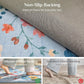 JOLLYVOGUE Floral Area Rug 5x7, Washable Rug for Living Room, Light Blue