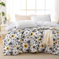 MUXHOMO Duvet Cover Twin/Twin XL Size, 2-Piece Beige Leaves Bedding Set