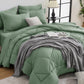 HEVUMYI 7-Piece Queen Comforter Set, Dark Grey Bed in a Bag