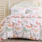 JOLLYVOGUE Kids Duvet Cover Set Twin/Twin XL, Pink Bowknot, 2-Piece