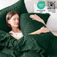 JOLLYVOGUE Twin/Twin XL Comforter Set, Boho Tufted 2PCS Bed Set, Green
