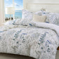 JOLLYVOGUE Floral Duvet Cover Full, 3Pcs Reversible Beige Duvet Cover Set