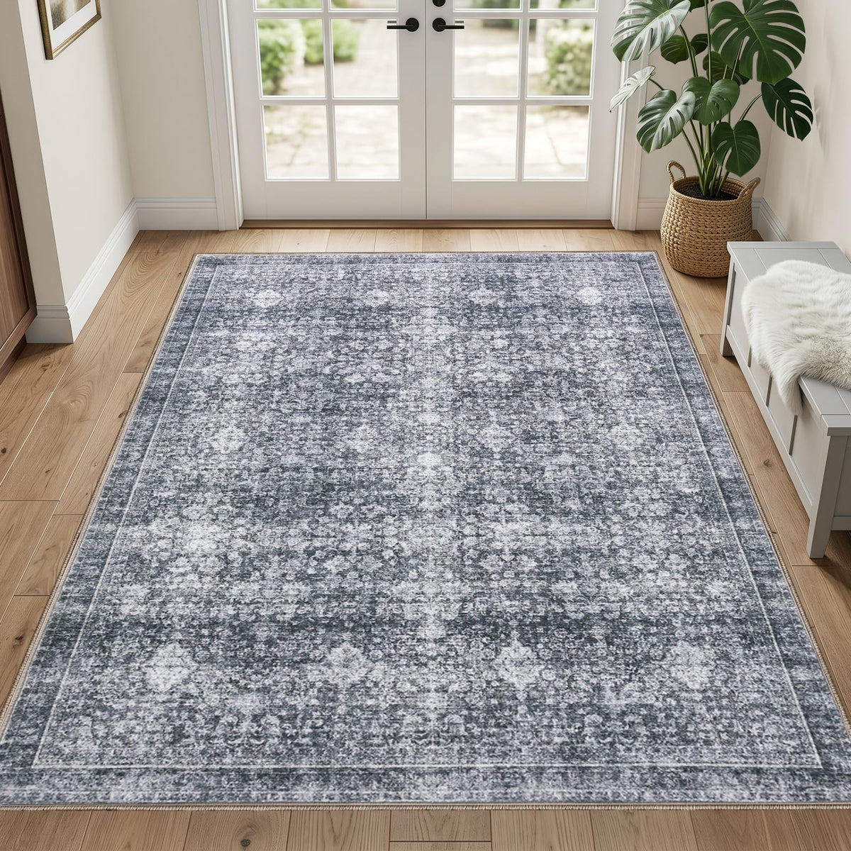 Sasttie 8x10 Area Rugs, Ultra-Soft Washable Rug for Living Room, Beige