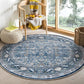 OPPODREAM Vintage Blue Area Rugs 5x7, Washable Rug for Living Room