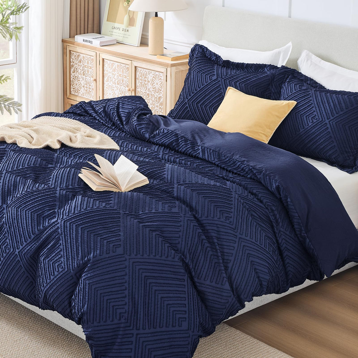 JOLLYVOGUE Twin/Twin XL Duvet Cover, 2-Piece, Soft Pre-Washed Microfiber