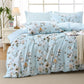 MUXHOMO Sage Green TwinXL Comforter Set, Elegant Floral Print Bed in a Bag 5 Pieces, Ultra Soft & Breathable Reversible Botanical Pattern Bedding Set with Comforter, Sheets, Pillowcase, and Sham